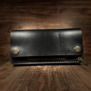 ホースバット・茶芯ブラック・ロングトラッカーウォレット – オリジナルホック使用【TWL01-MHB-B03】
